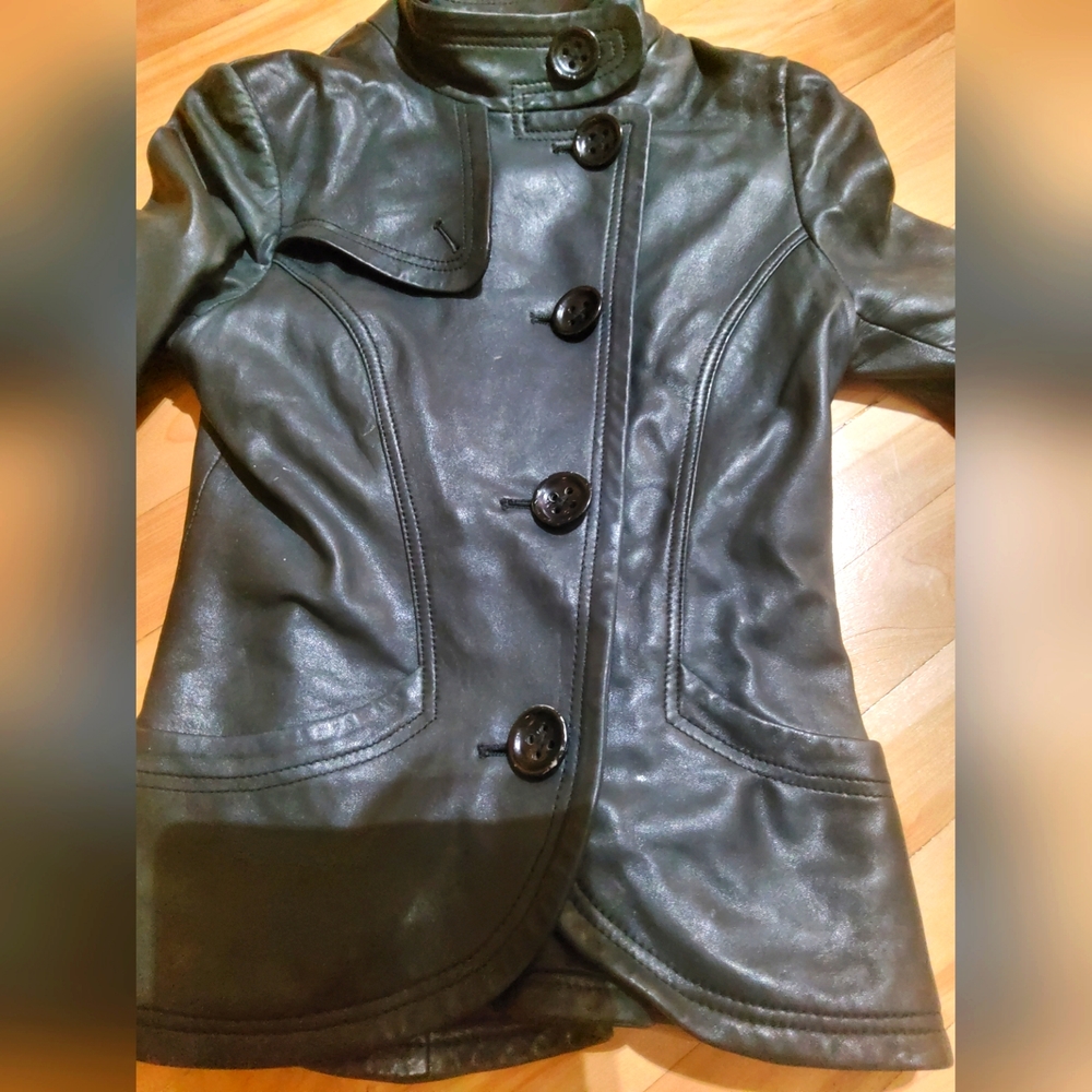 Soia & kyo leather coat XS
